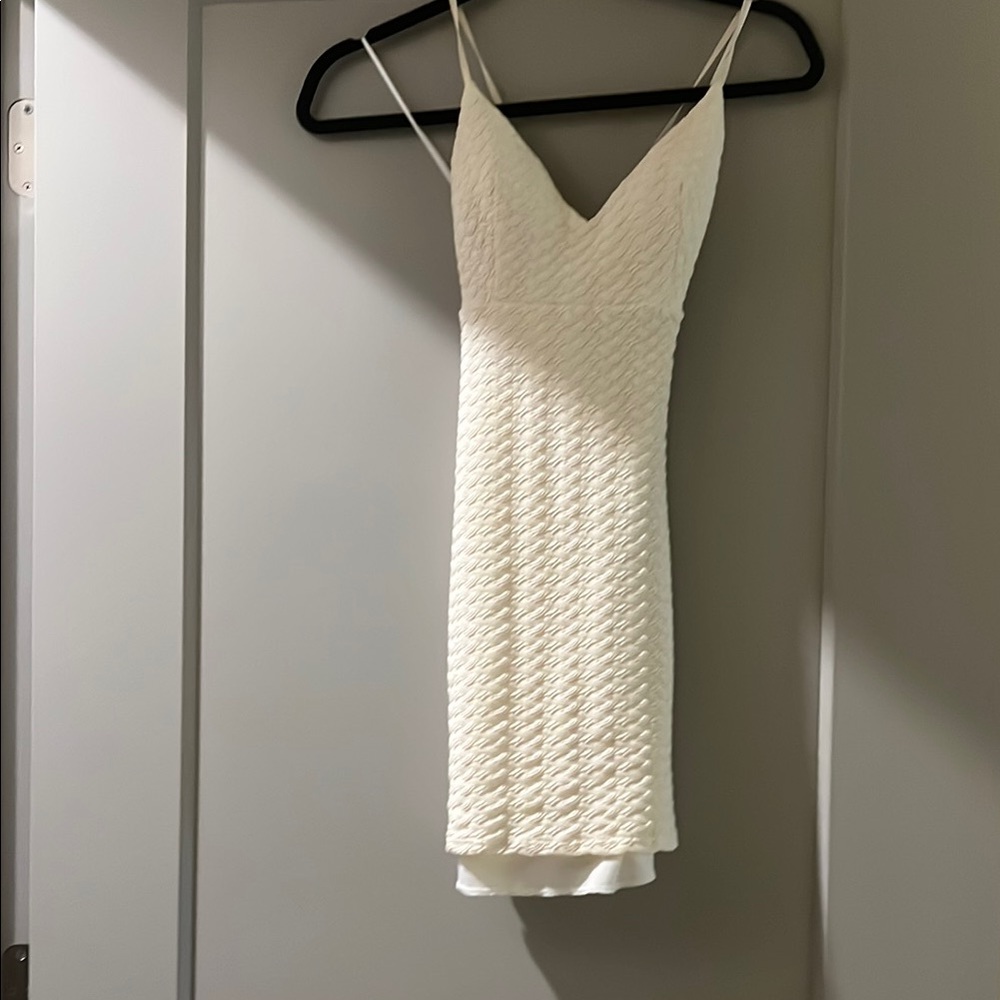 Cozy Cream Textured Dress